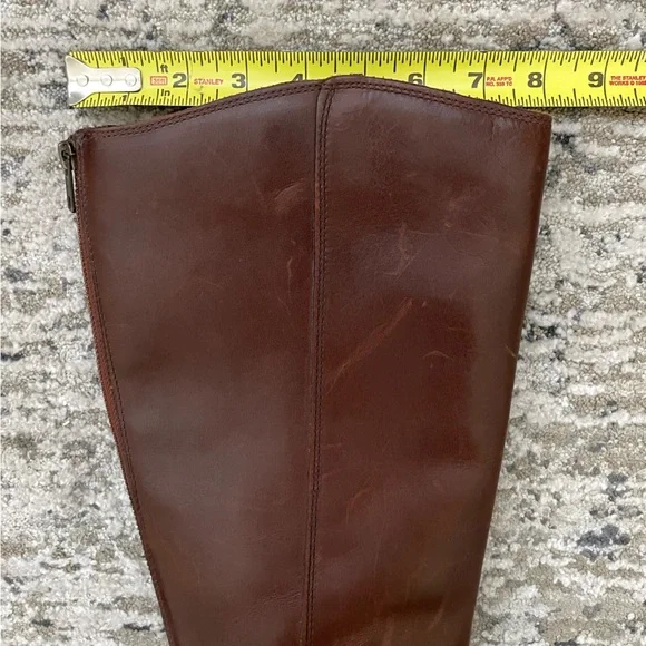 UGG Seldon Leather Boots Knee High Full Zip Brown Size 9 Althletic Calf - Picture 12 of 13